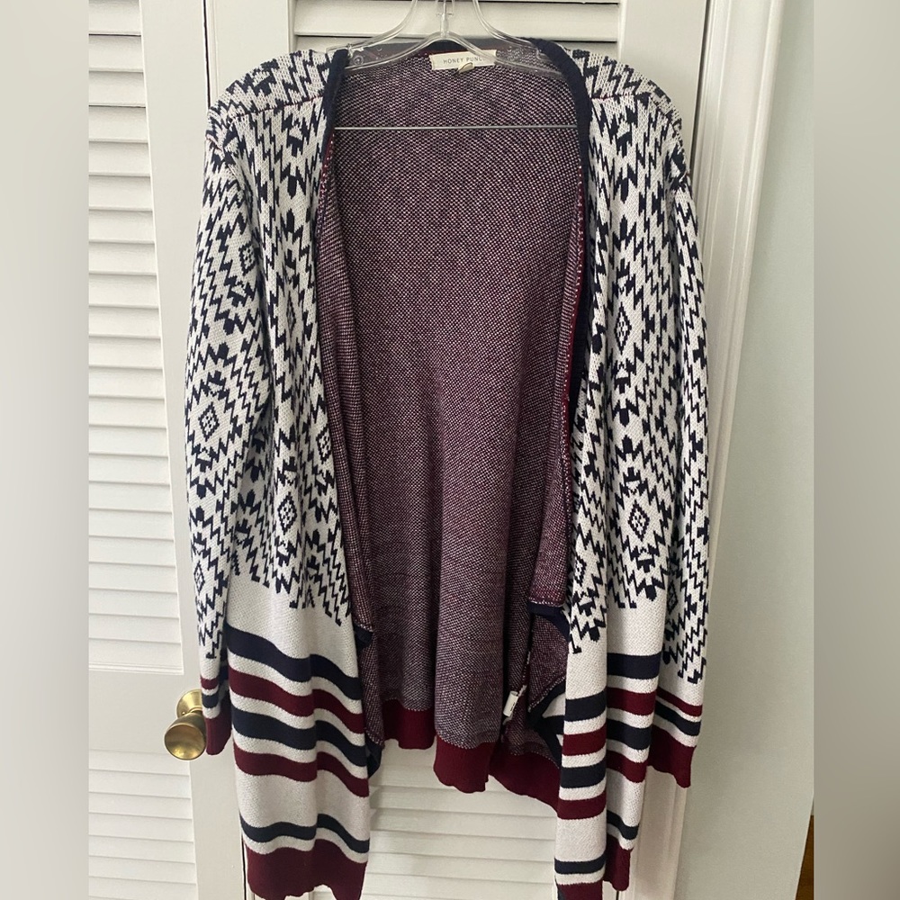 Oversized Sweater with drape front